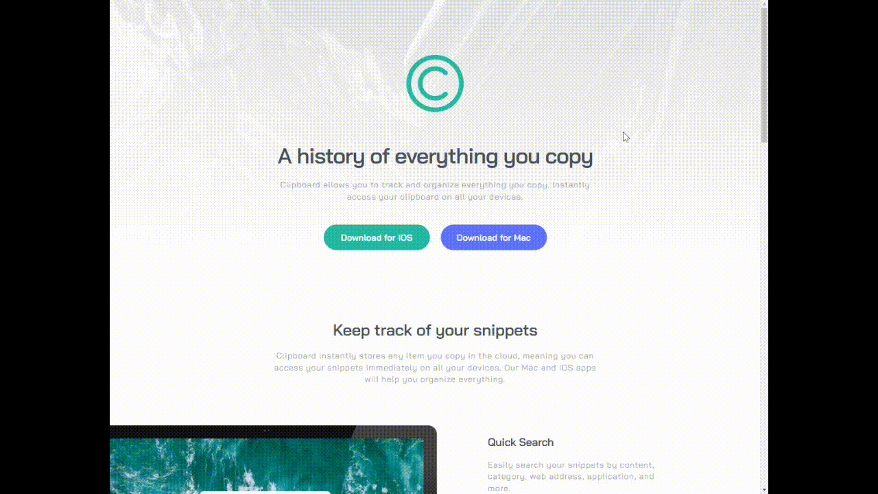 Clipboard Landing Page Main