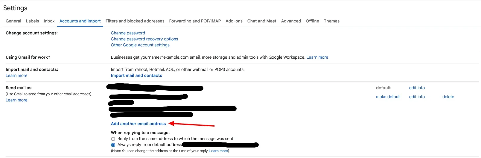 Gmail Accounts and Import